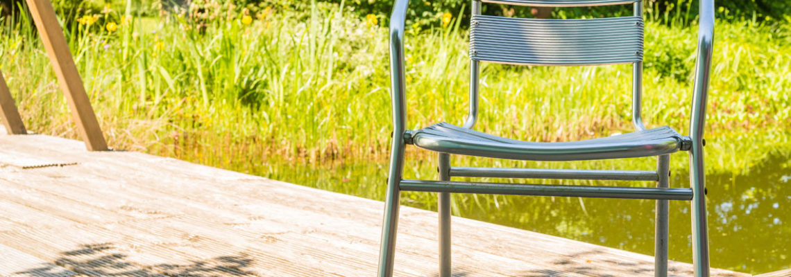 Chaise de jardin en aluminium