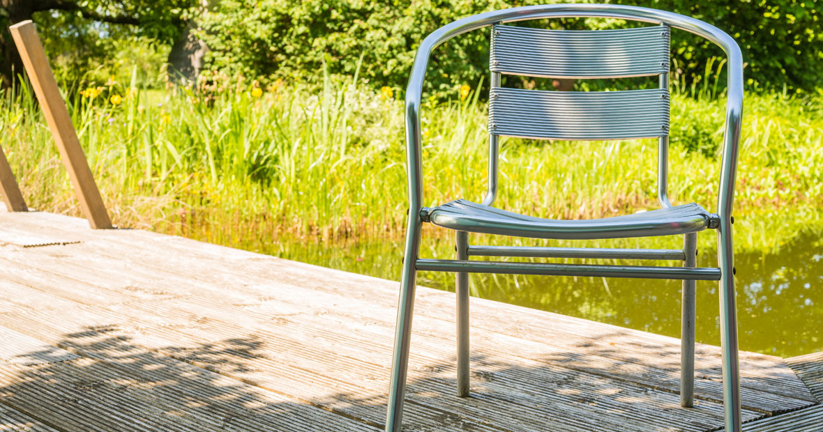 Chaise de jardin en aluminium